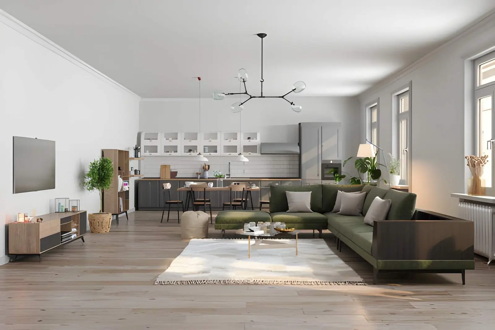 Home Remodeling: modern kitchen transformation with stylish cabinetry and countertops